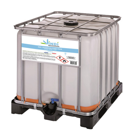 Vindi Désinfectant - gel hydroalcoolique - Cuve IBC de 1000L - Fabrication Française - 76% d'alcool- Virucide