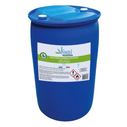 Vindi Désinfectant - solution hydroalcoolique menthe poivrée - Fût de 220L - Fabrication Française - 76% d'alcool - Virucide