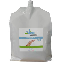 Vindi Désinfectant - gel hydroalcoolique - Bidon écorecharge de 5l - Fabrication Française - 76% d'alcool - Virucide