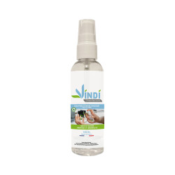 Vindi Désinfectant - solution hydroalcoolique menthe poivrée - Flacon spray de 100ml - Fabrication Française - Virucide