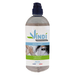 Vindi Désinfectant - alcool modifié 90° - Flacon 500ml - Fabrication Française - Désinfection peau saine et ustensiles médicaux